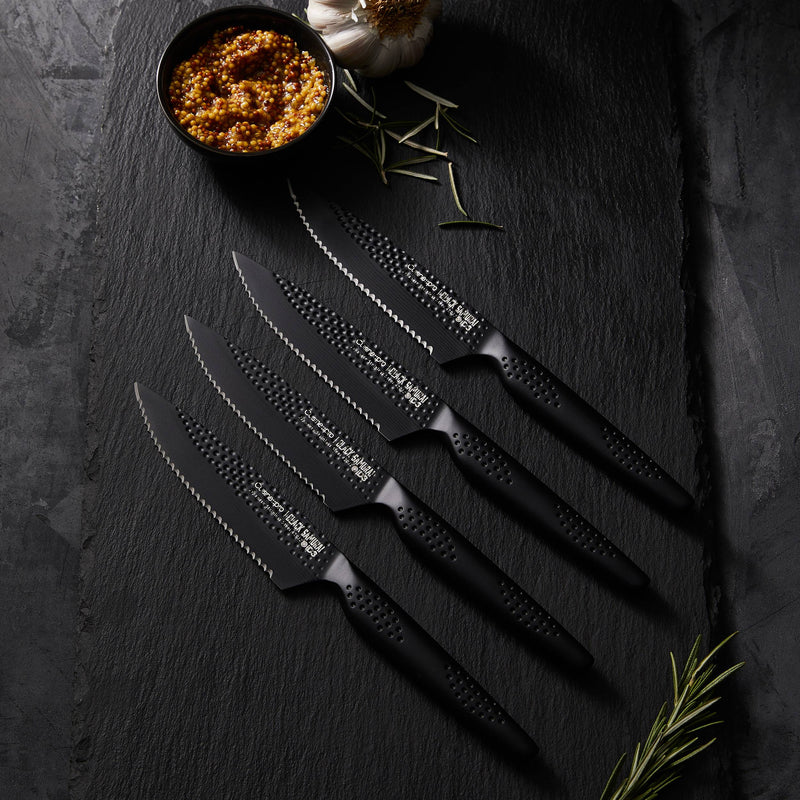 Cuisine::pro® iD3® BLACK SAMURAI 4-Piece Steak Knife Set - hover