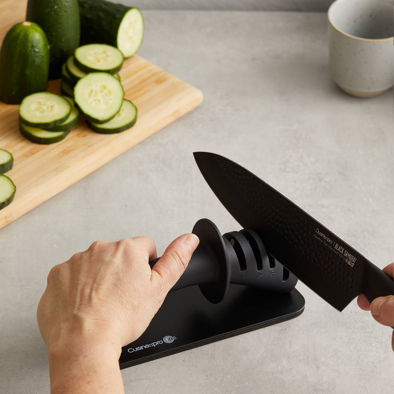 Cuisine::pro® iD3® BLACK SAMURAI 3-Step Knife Sharpener - hover