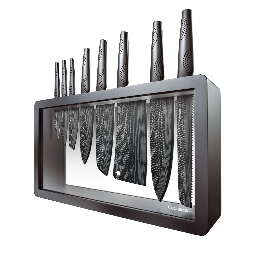 Cuisine::pro® BLACK SAMURAI® Syo 9-Piece Knife Block