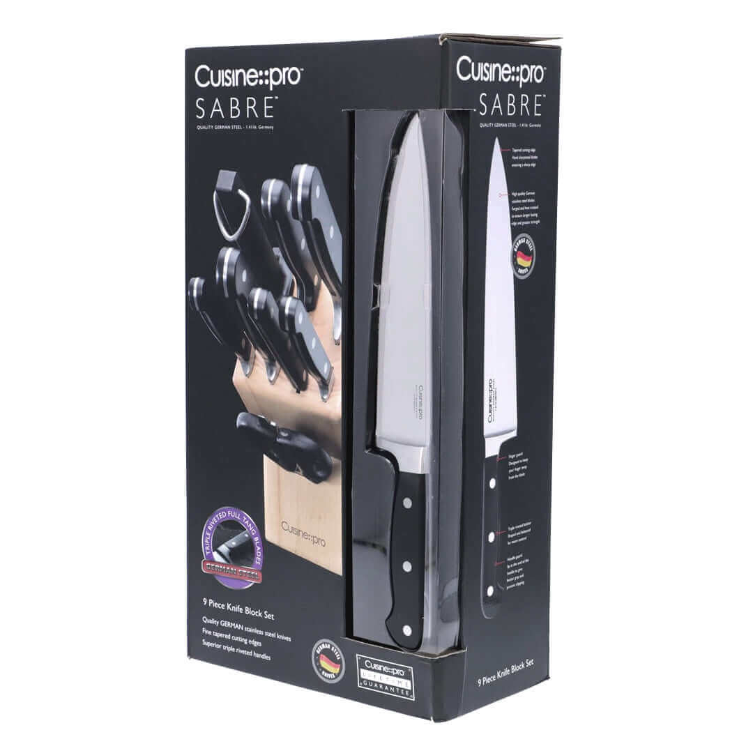 Cuisine::pro® SABRE 9 Piece Knife Block-1029416