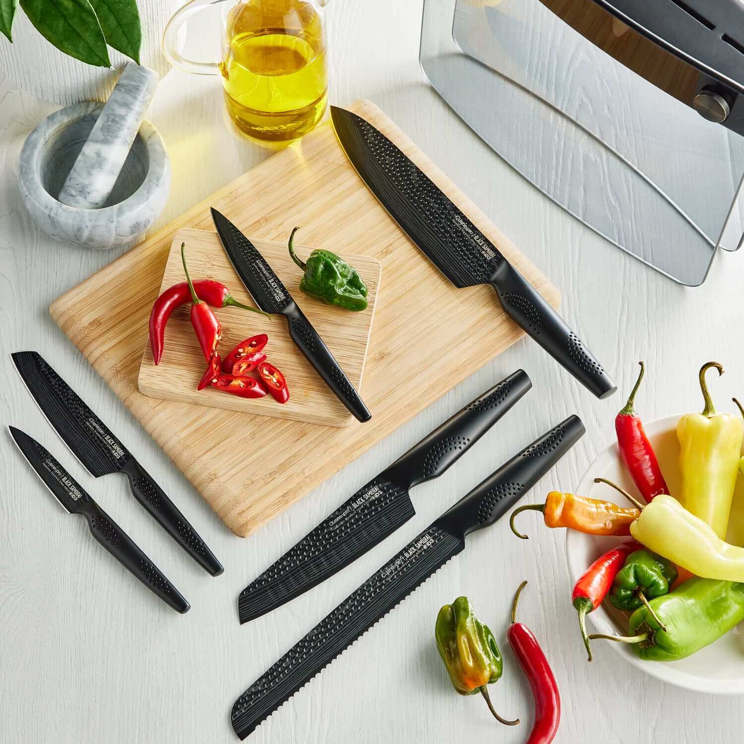 Cuisine::pro® iD3® BLACK SAMURAI™ Sakai Knife Block 7 Piece-1034448