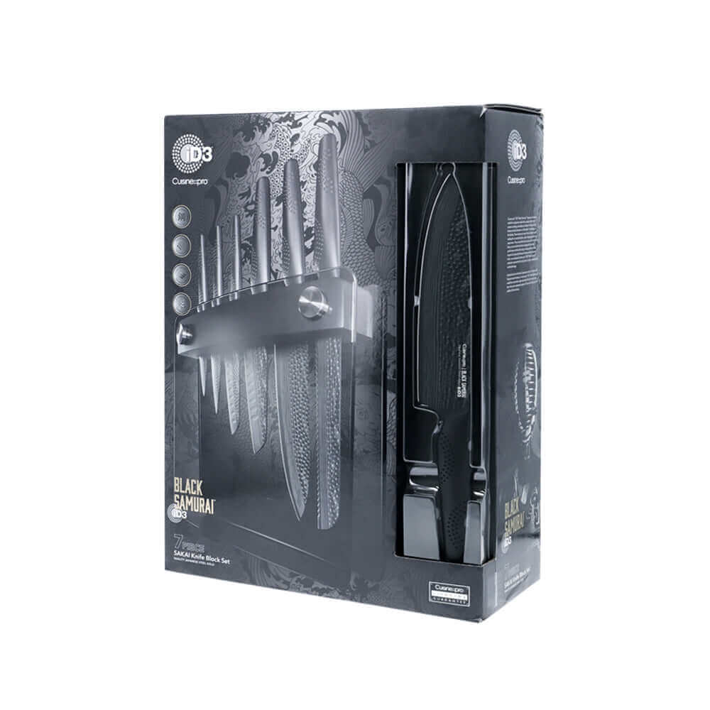 Cuisine::pro® iD3® BLACK SAMURAI™ Sakai Knife Block 7 Piece-1034448