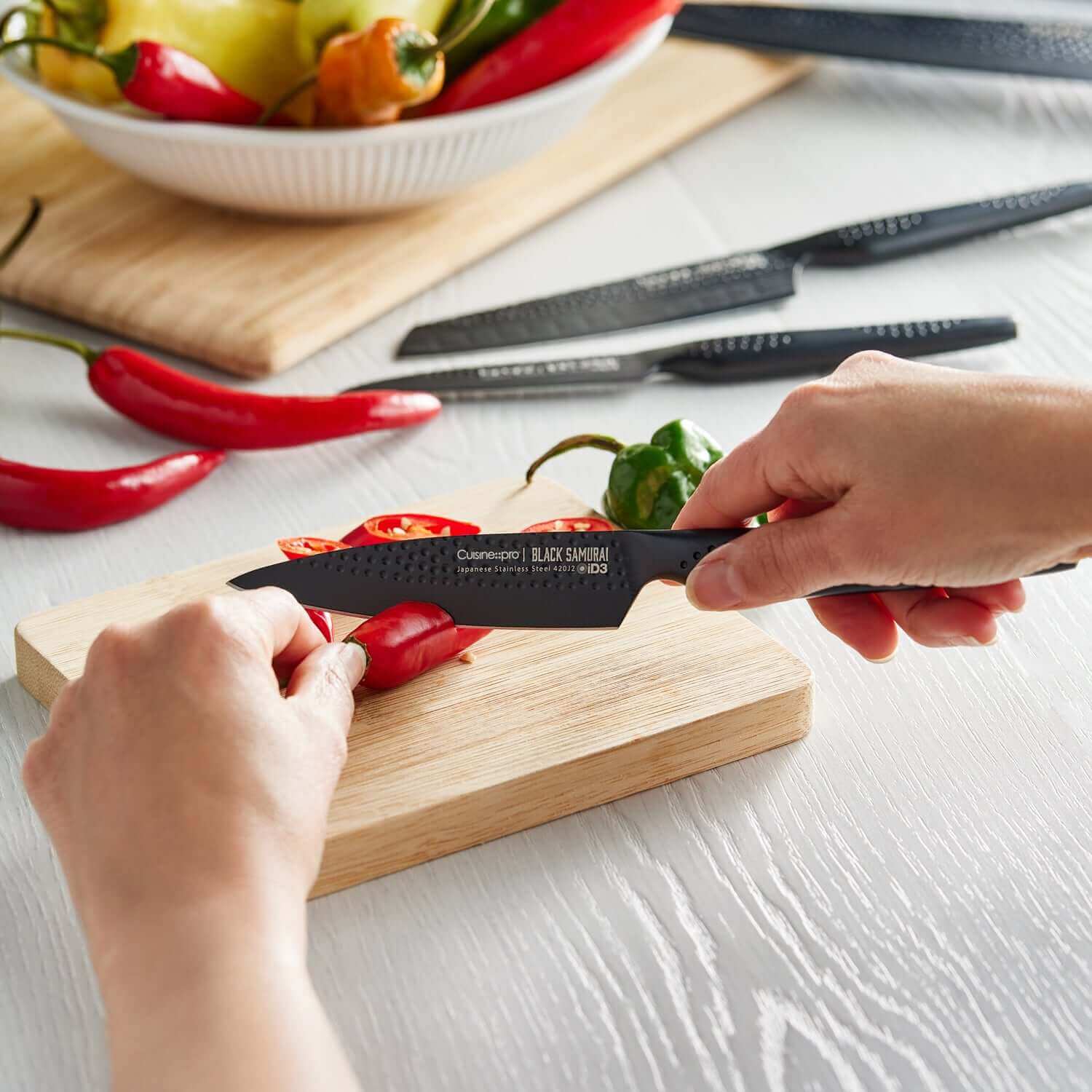 Cuisine::pro® iD3® BLACK SAMURAI™ Sakai Knife Block 7 Piece-1034448
