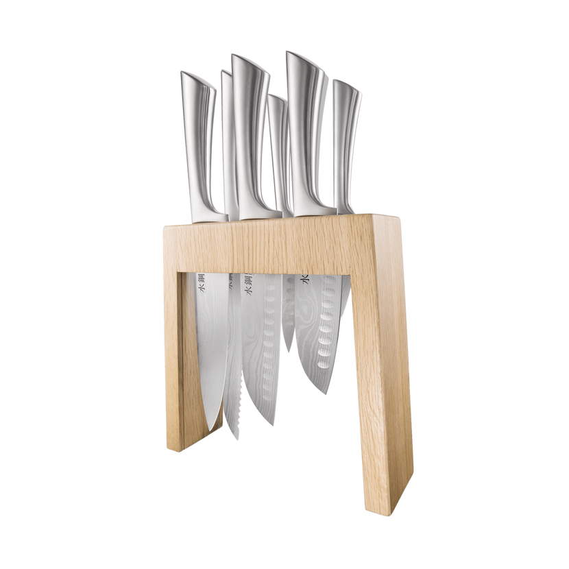 Cuisine::pro® Damashiro® 7 Piece Mizu Knife Block Oak – THE CUSTOM