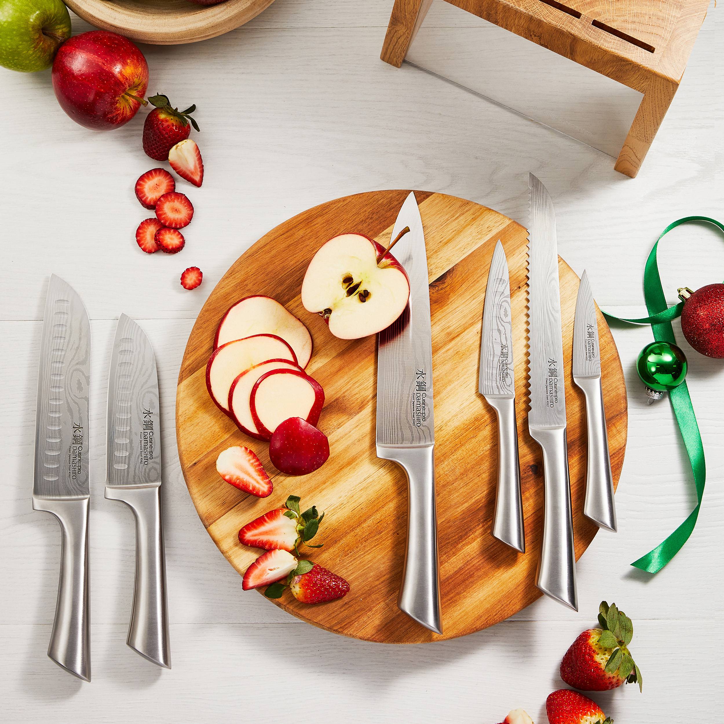 Cuisine::pro® Damashiro® 7 Piece Mizu Knife Block Oak – THE CUSTOM