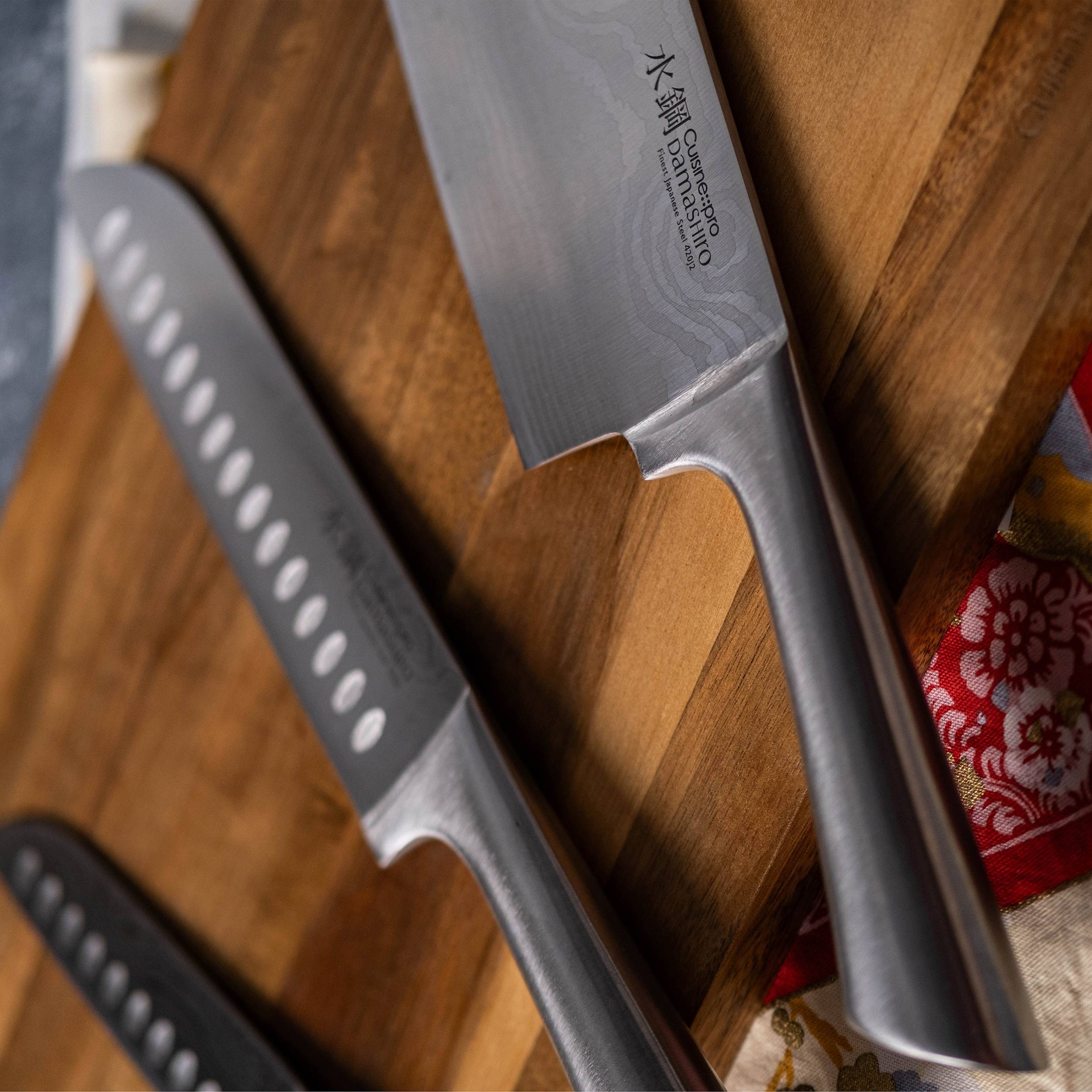 Cuisine::pro® Damashiro® 7 Piece Mizu Knife Block Oak – THE CUSTOM