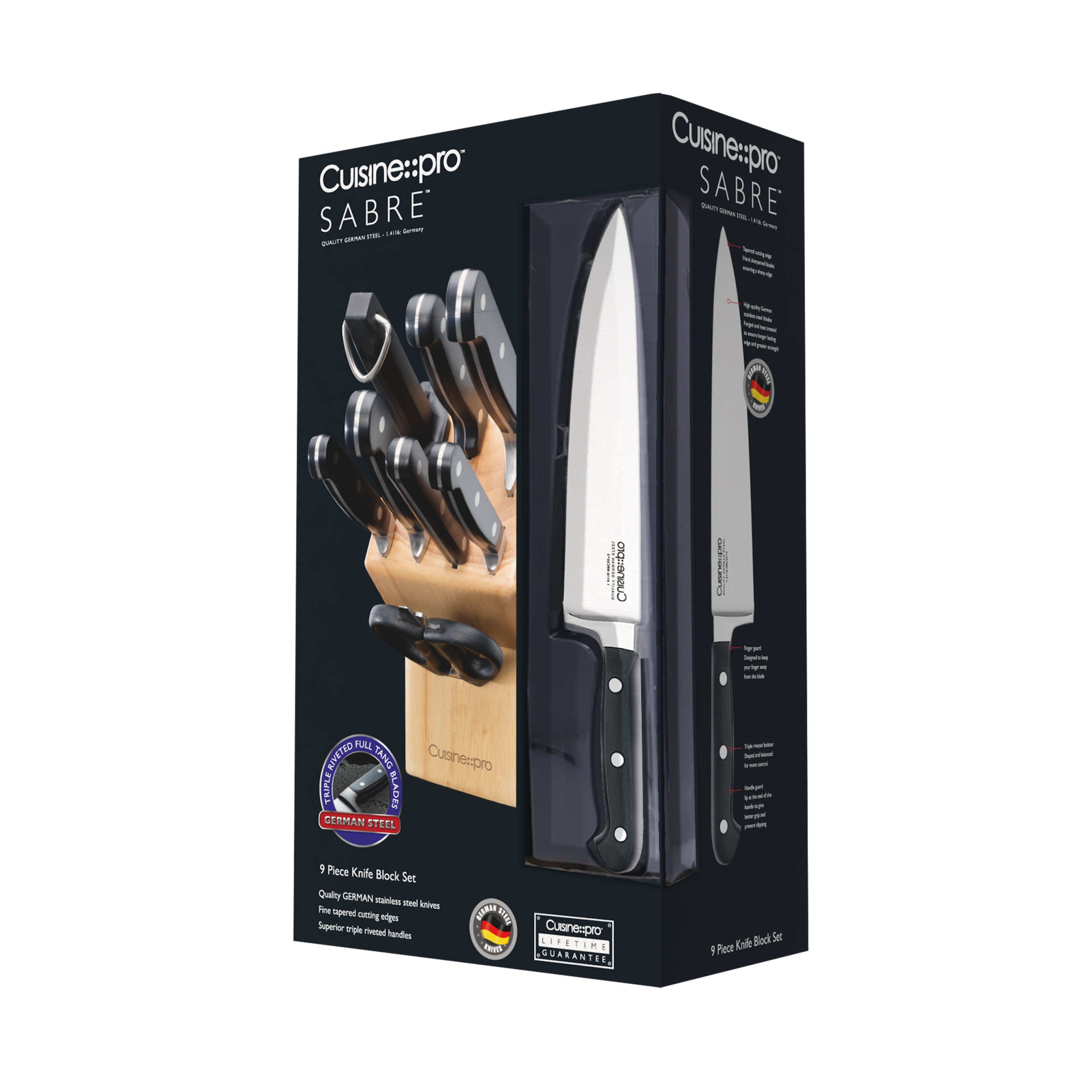 Cuisine::pro® SABRE 9-Piece Knife Block