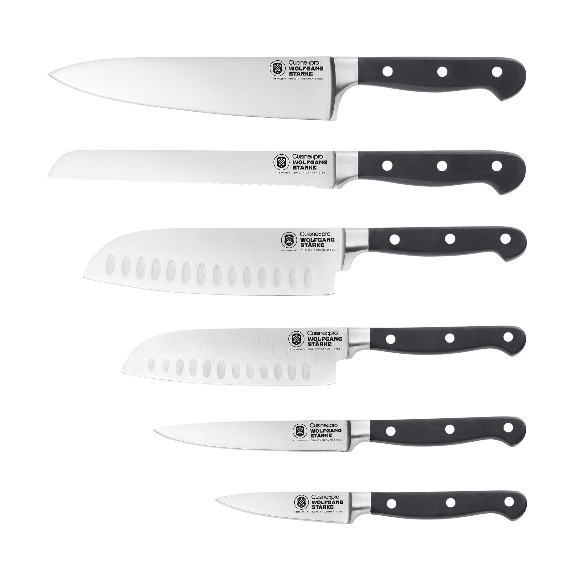 Cuisine::pro® WOLFGANG STARKE Klar 7-Piece Knife Block