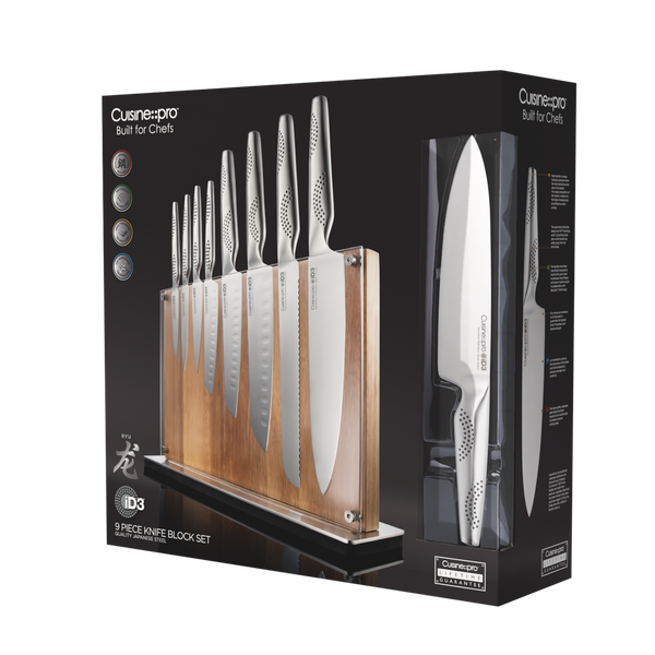 iD3® Ryu 9-Piece Knife Block Set by Cuisine::pro® – THE CUSTOM CHEF TM