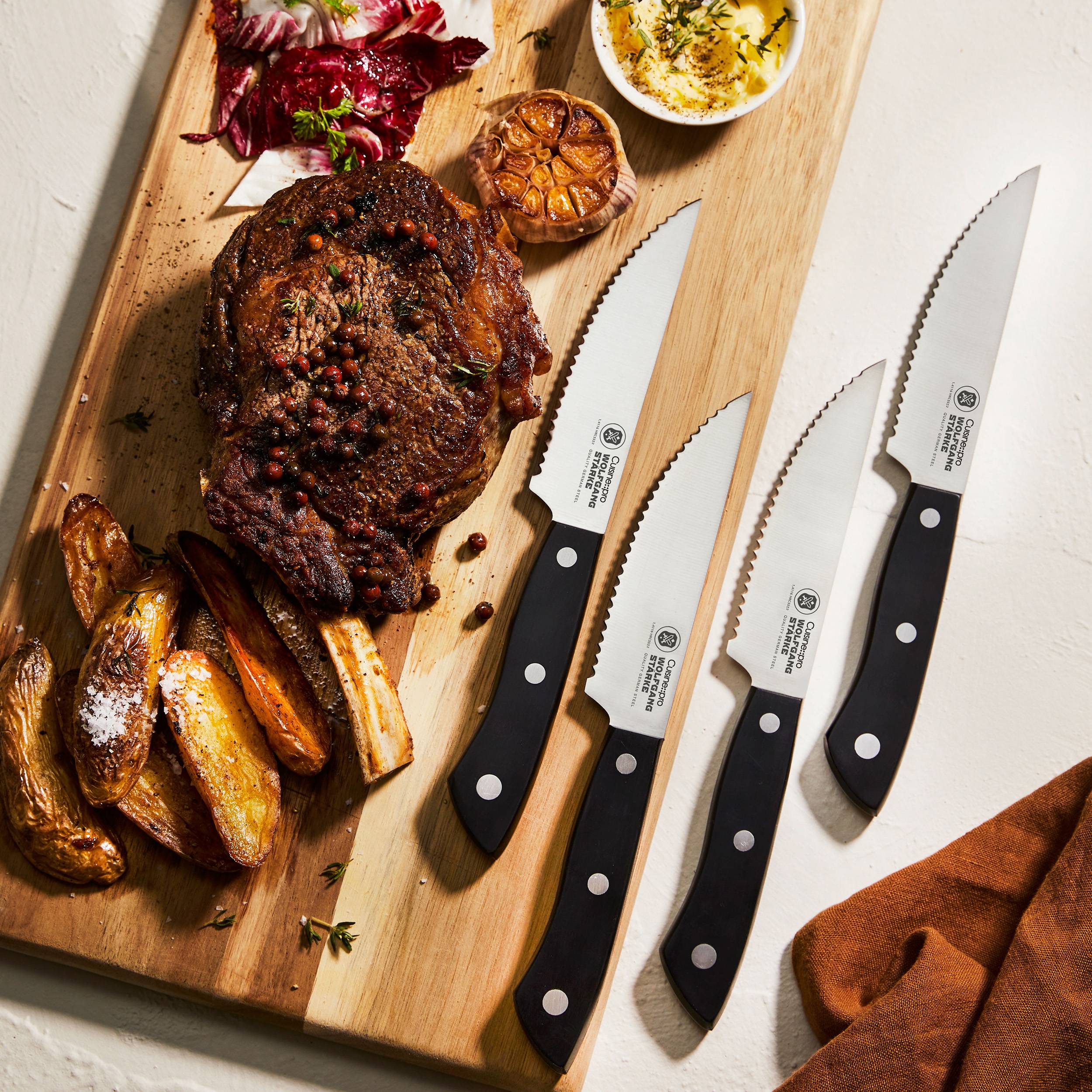WOLFGANG STARKE™ Steak Knife Set 4PC 12.5cm – THE CUSTOM CHEF TM