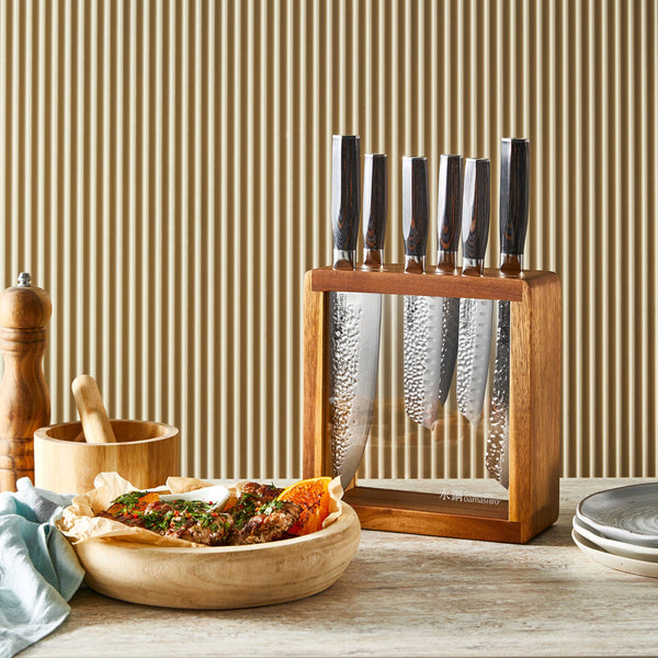Cuisine::pro® Damashiro EMPEROR® Mokuzai 7-Piece Knife Block