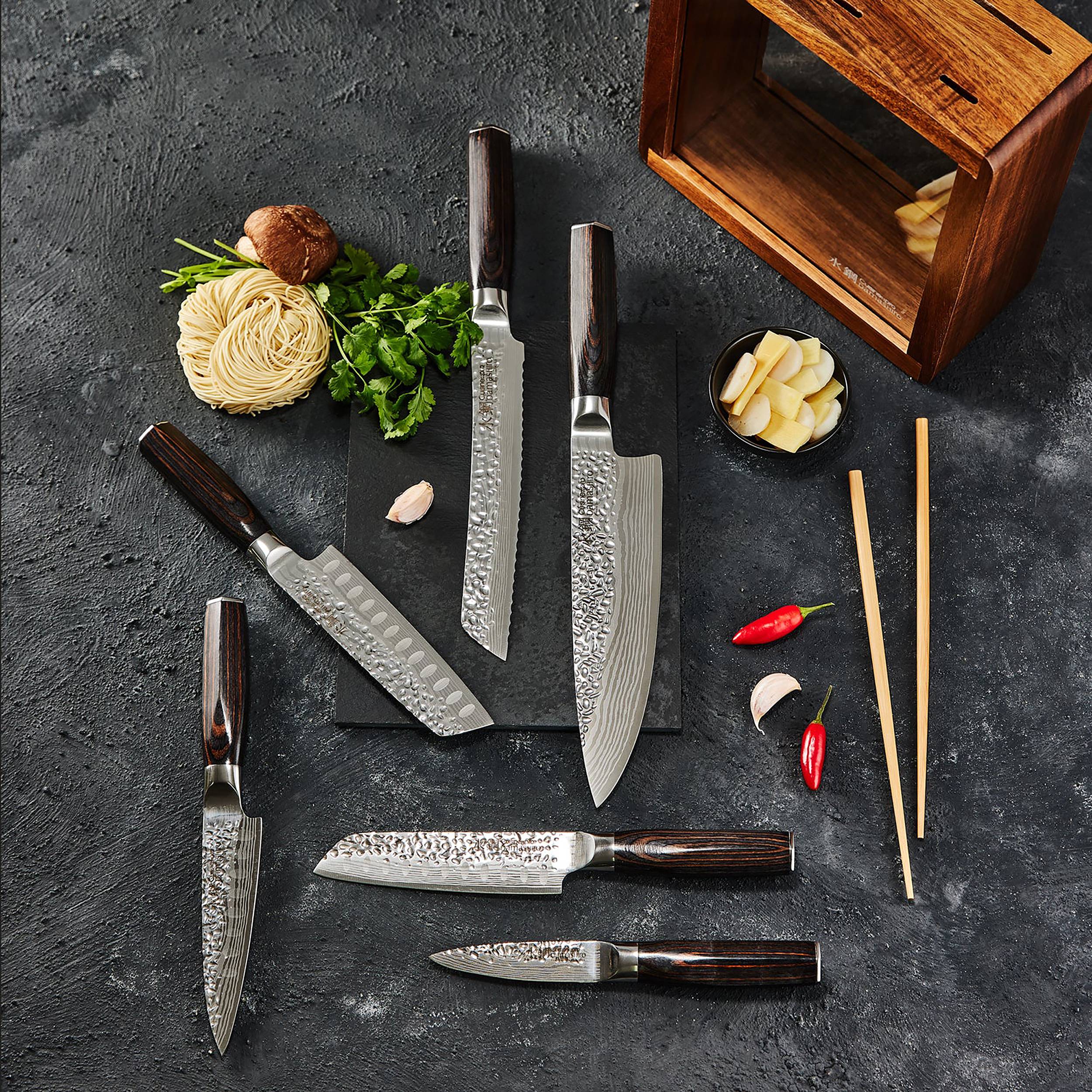 Cuisine::pro® Damashiro EMPEROR® Mokuzai 7-Piece Knife Block