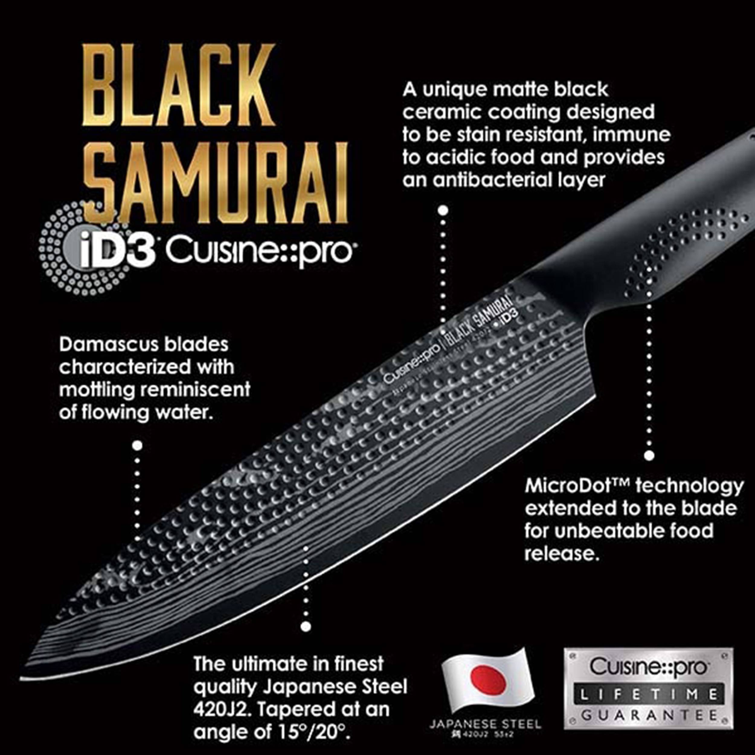 BLACK SAMURAI™ 20cm Carving Knife - Cuisine::Pro® iD3® – THE