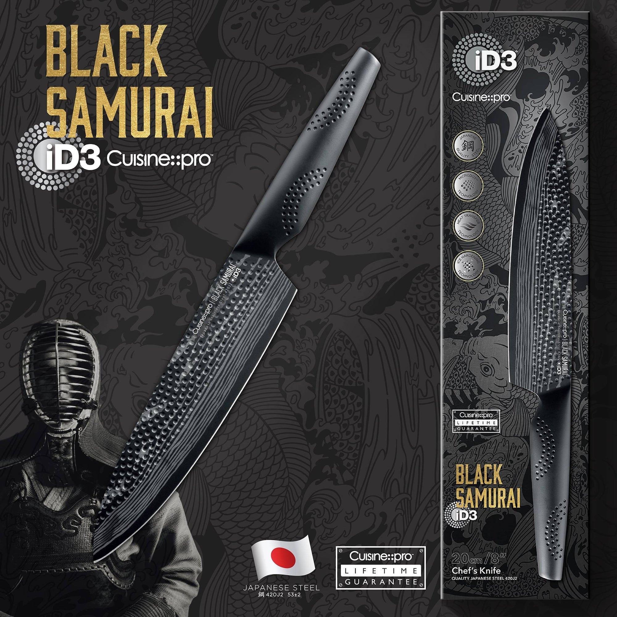 Cuisine::pro® iD3® BLACK SAMURAI Chef's Knife 8in