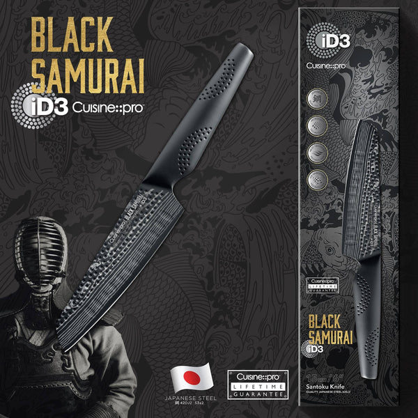 Cuisine::pro® iD3® BLACK SAMURAI Santoku Knife 6in