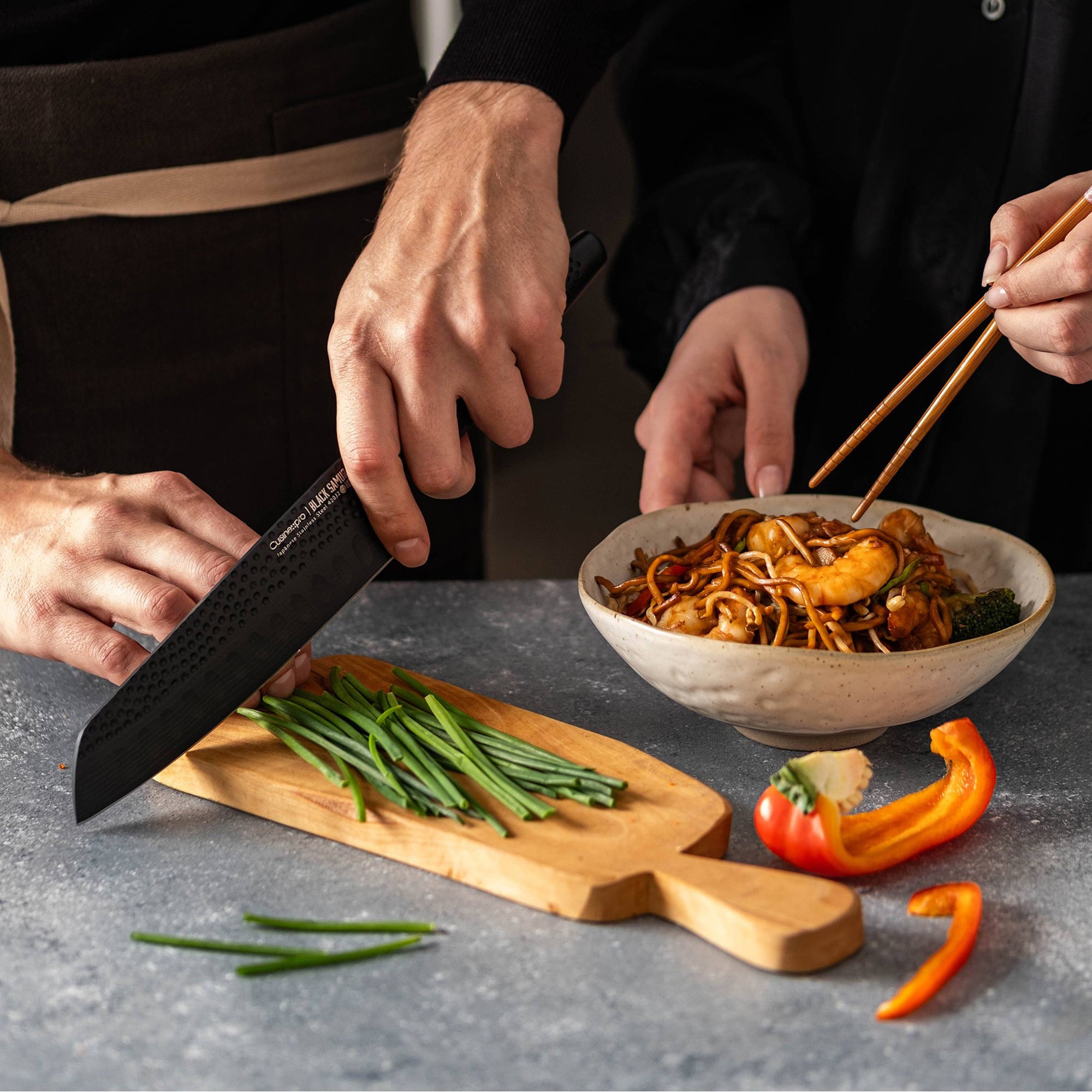 Cuisine::pro® iD3® BLACK SAMURAI Santoku Knife 7in