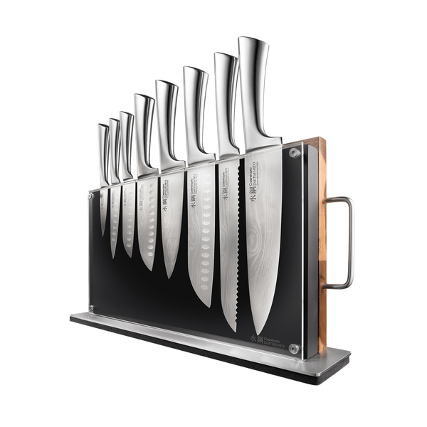 Cuisine::pro® Damashiro® Bodo 10-Piece Knife Block with Cutting Board
