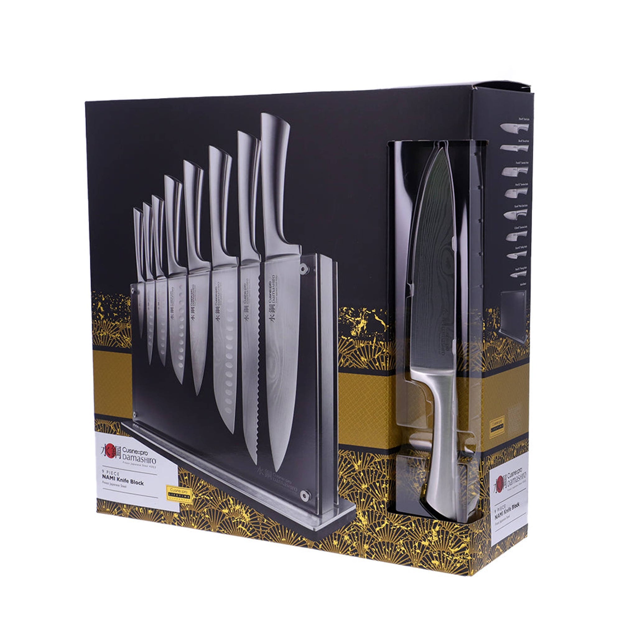Cuisine::pro® Damashiro® Nami 9-Piece Knife Block