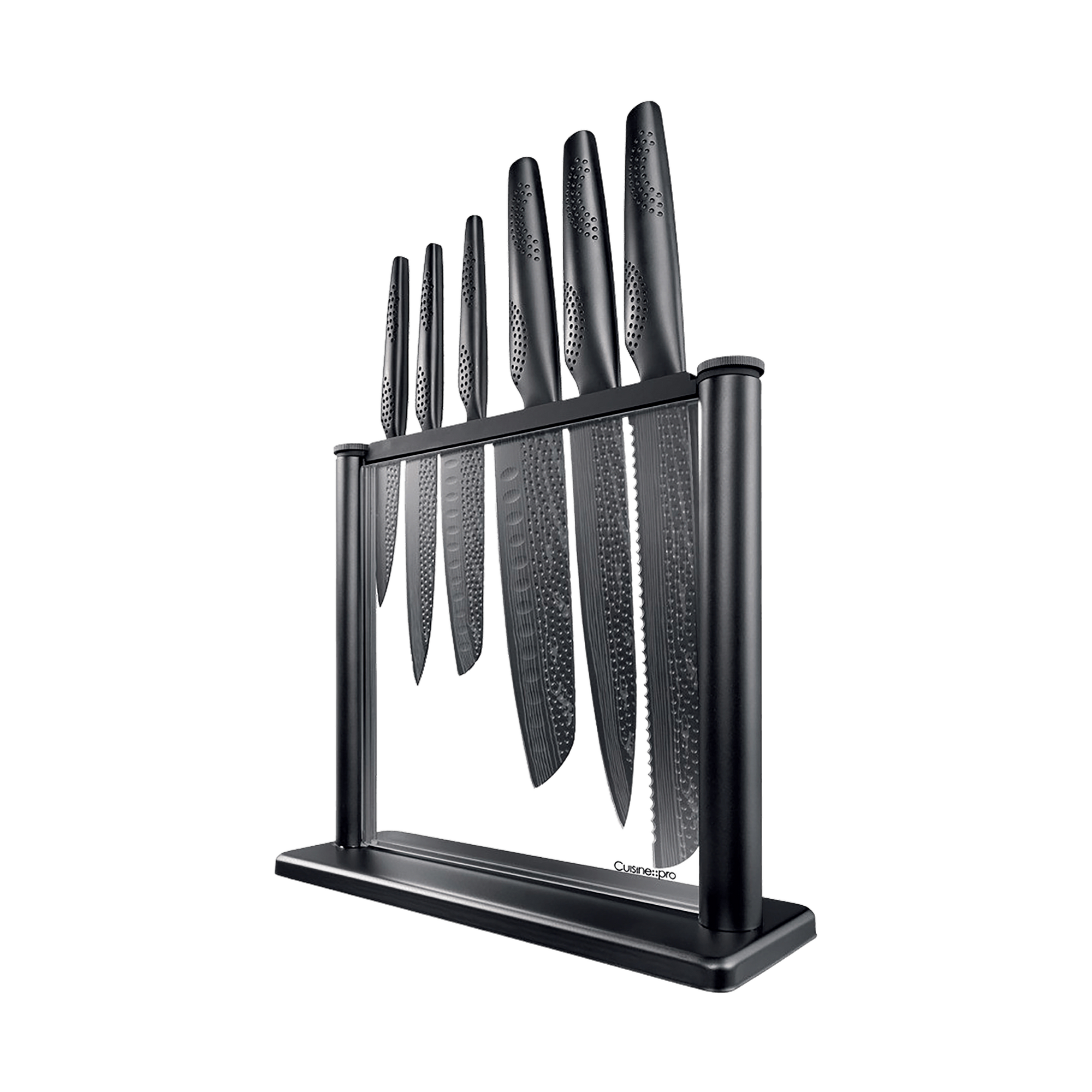 衛生日用品 KOKENTO CARBONS Gozen Knife Block 7 Piece - BLACK SAMURAI™ by Cuisine::pro® – THE
