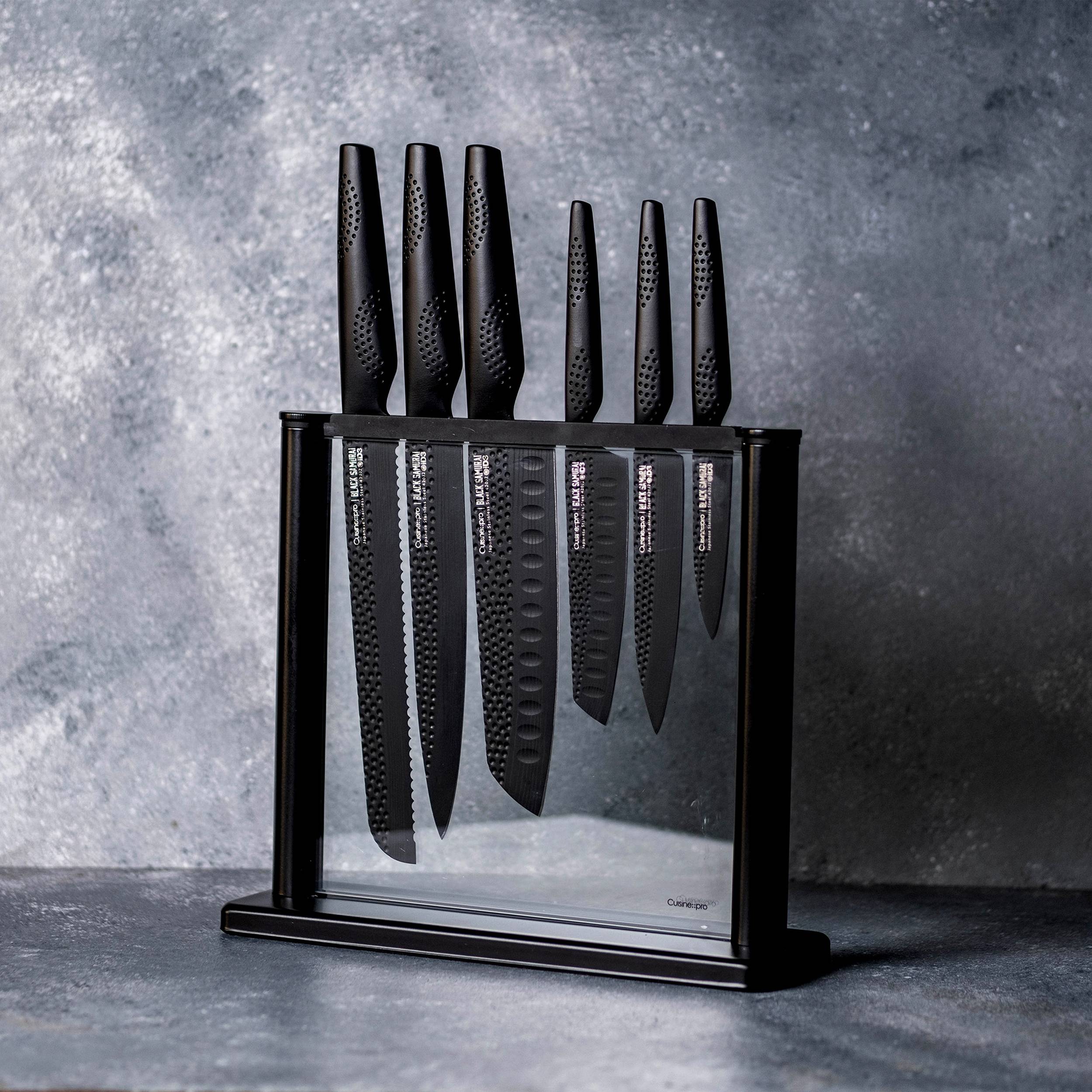 Gozen Knife Block Piece BLACK SAMURAI™ by Cuisine::pro® – THE