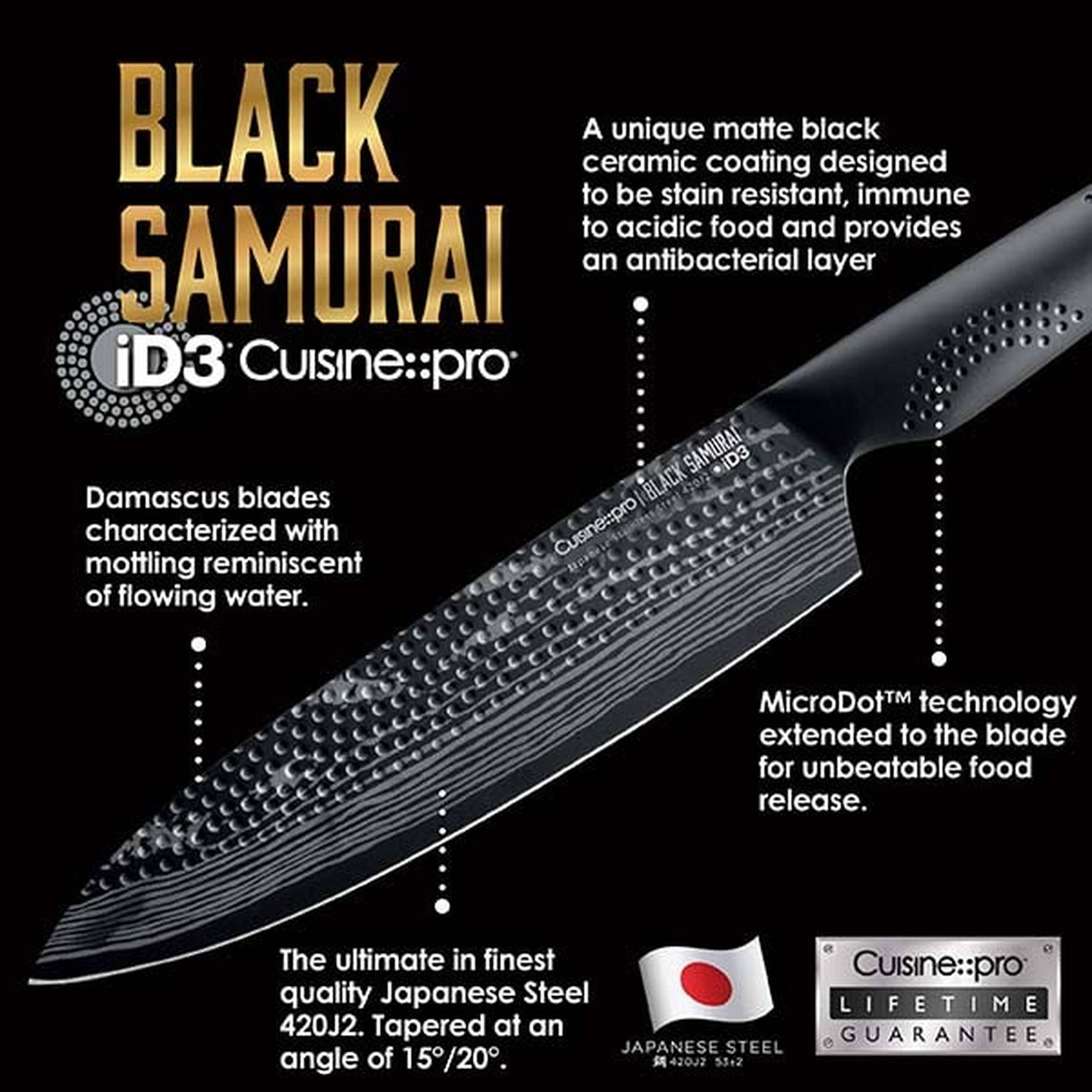 黒鯛工房SAMURAI178 Masaki Model BLACK SAMURAI™ Sakai Knife Set - 7 Piece Block – THE CUSTOM CHEF TM