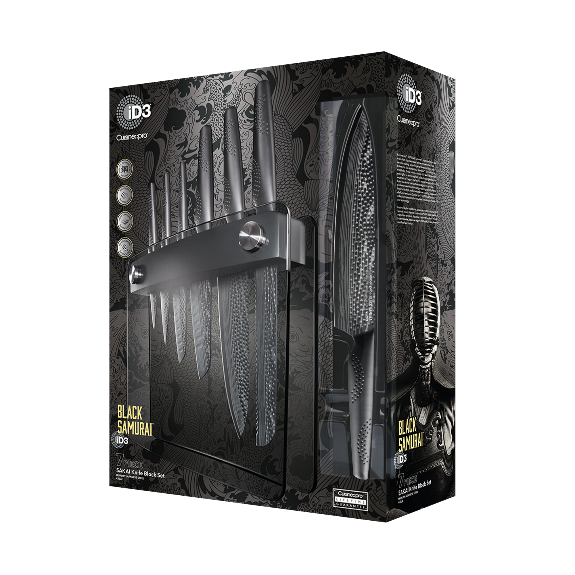 Cuisine::pro® iD3® BLACK SAMURAI Sakai Knife Block 7-Piece