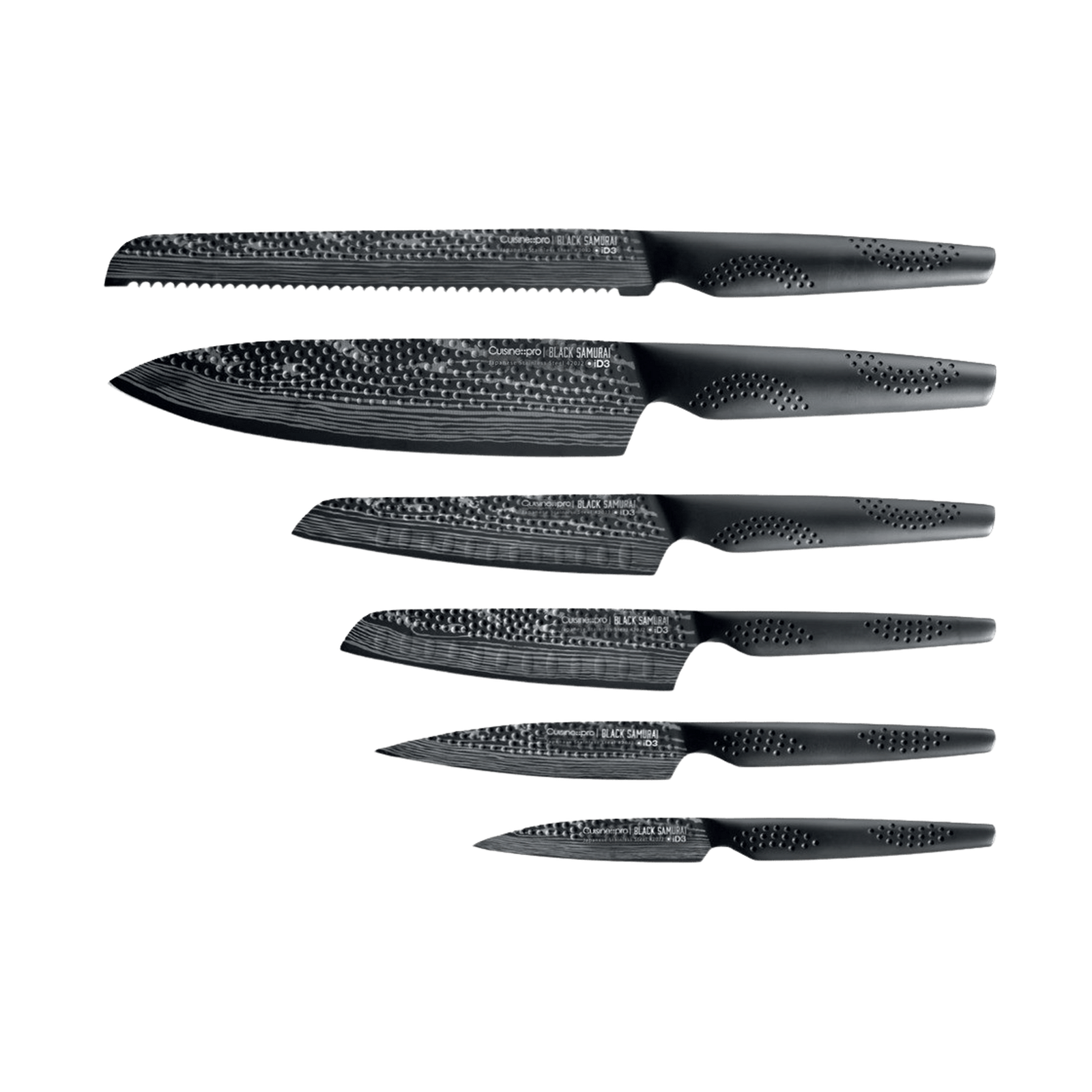 BLACK SAMURAI™ Sakai Knife Set - 7 Piece Block – THE CUSTOM CHEF TM