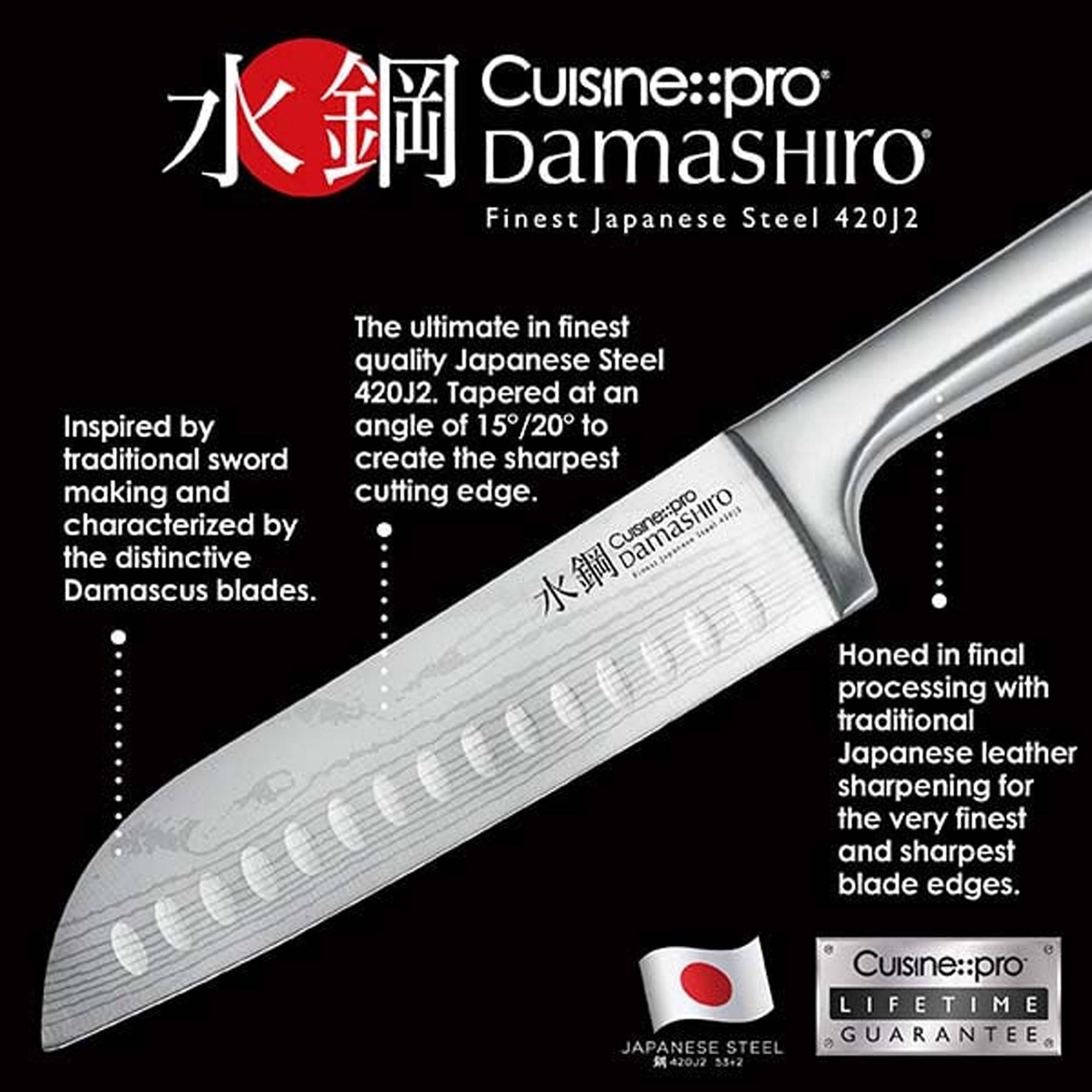 Cuisine::pro® Damashiro® Santoku Knife & Cutting Board Set