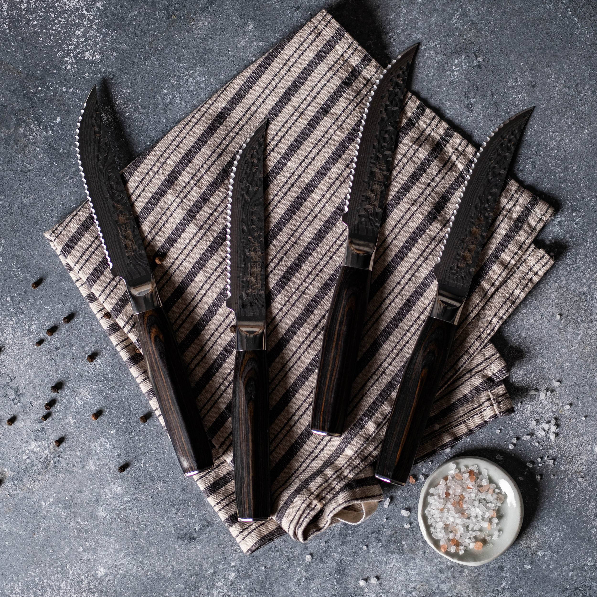 Damashiro® 4-Pc Steak Knife Set - Razor Sharp – THE CUSTOM CHEF TM