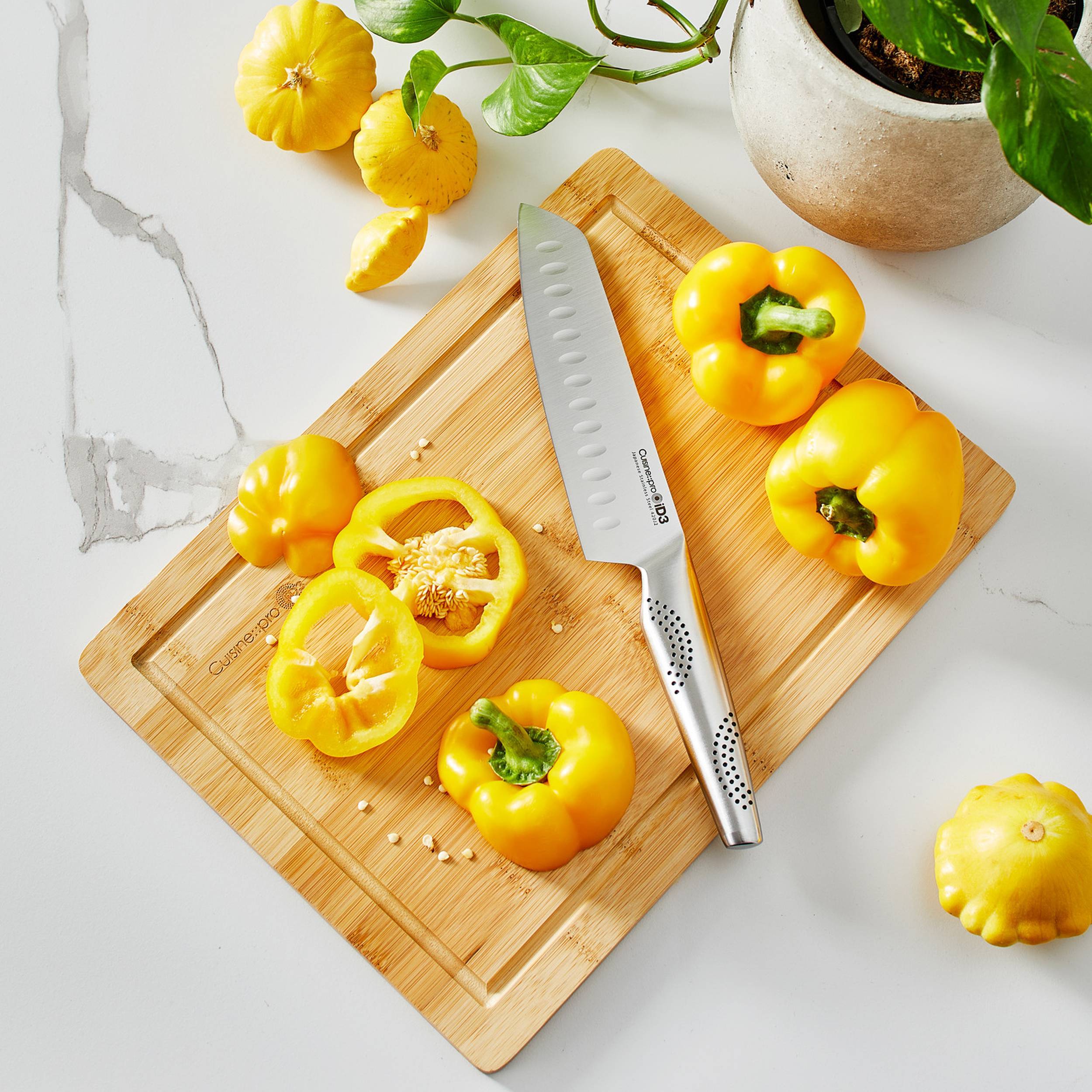 Cuisine::pro® iD3® Santoku Knife & Cutting Board Set - hover