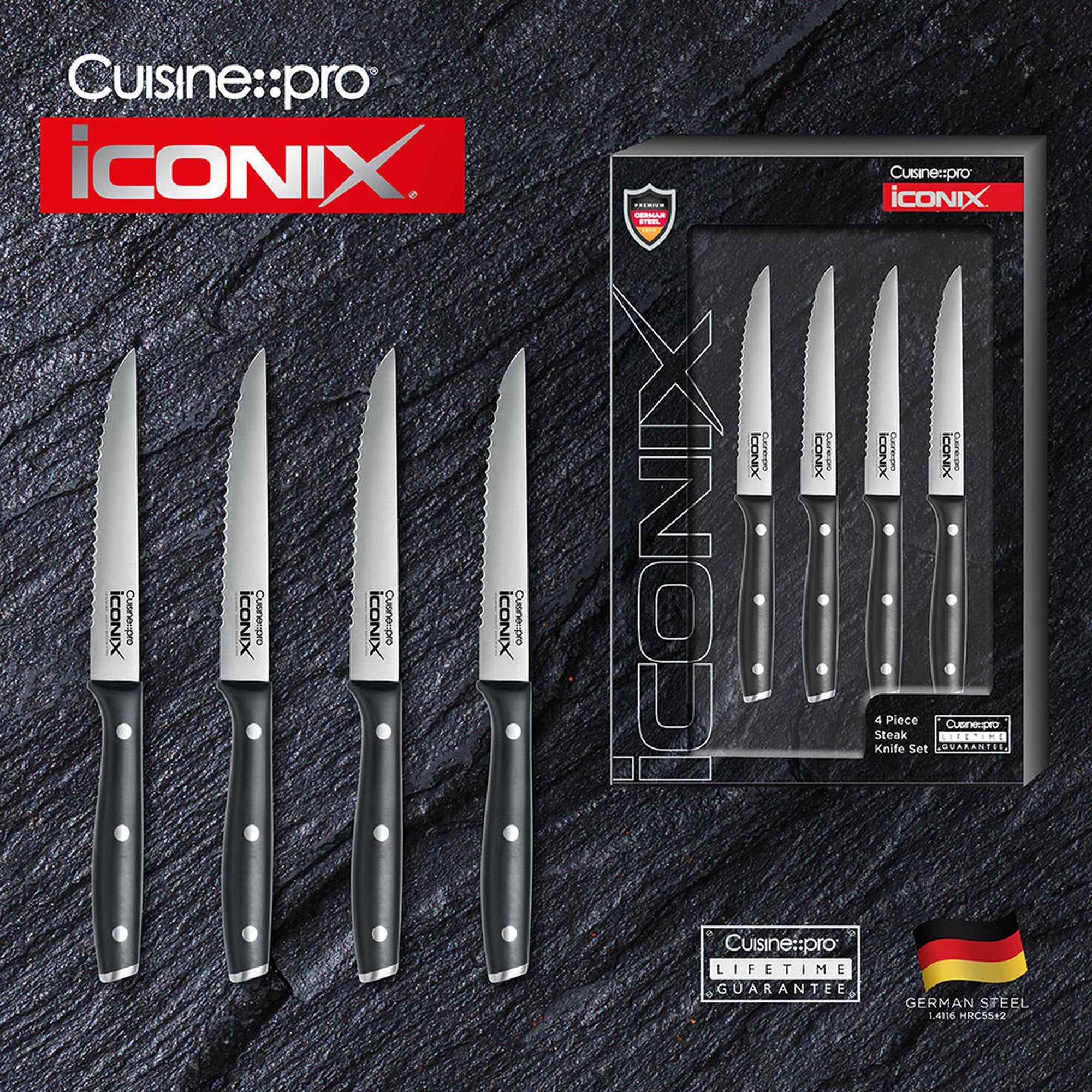 Cuisine::pro® iconiX® 4-Piece Steak Knife Set