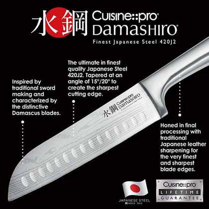 Cuisine::pro® Damashiro® Mini Cleaver/Santoku 'Try Me' Knife 4.5in