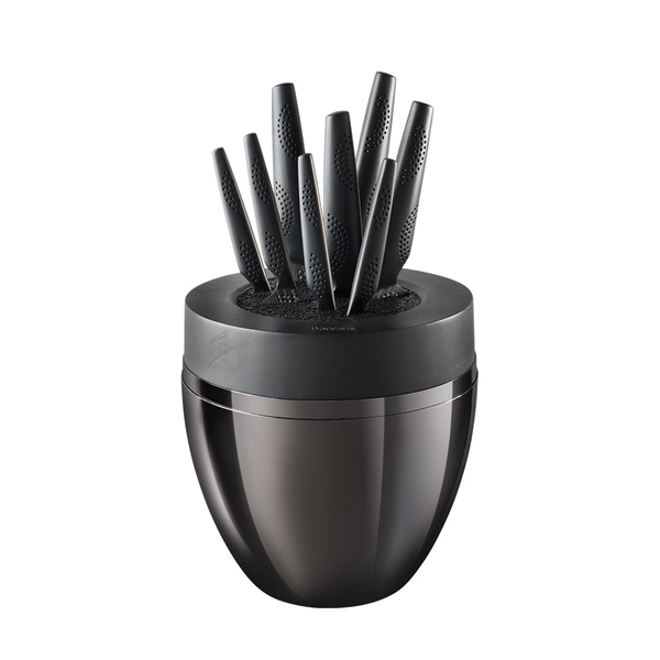 BLACK SAMURAI™ 9-Pc Knife Set | Cuisine::pro® – THE CUSTOM CHEF TM BLACK SAMURAI™ 9-Pc Knife Set | Cuisine::pro® – THE CUSTOM CHEF TM