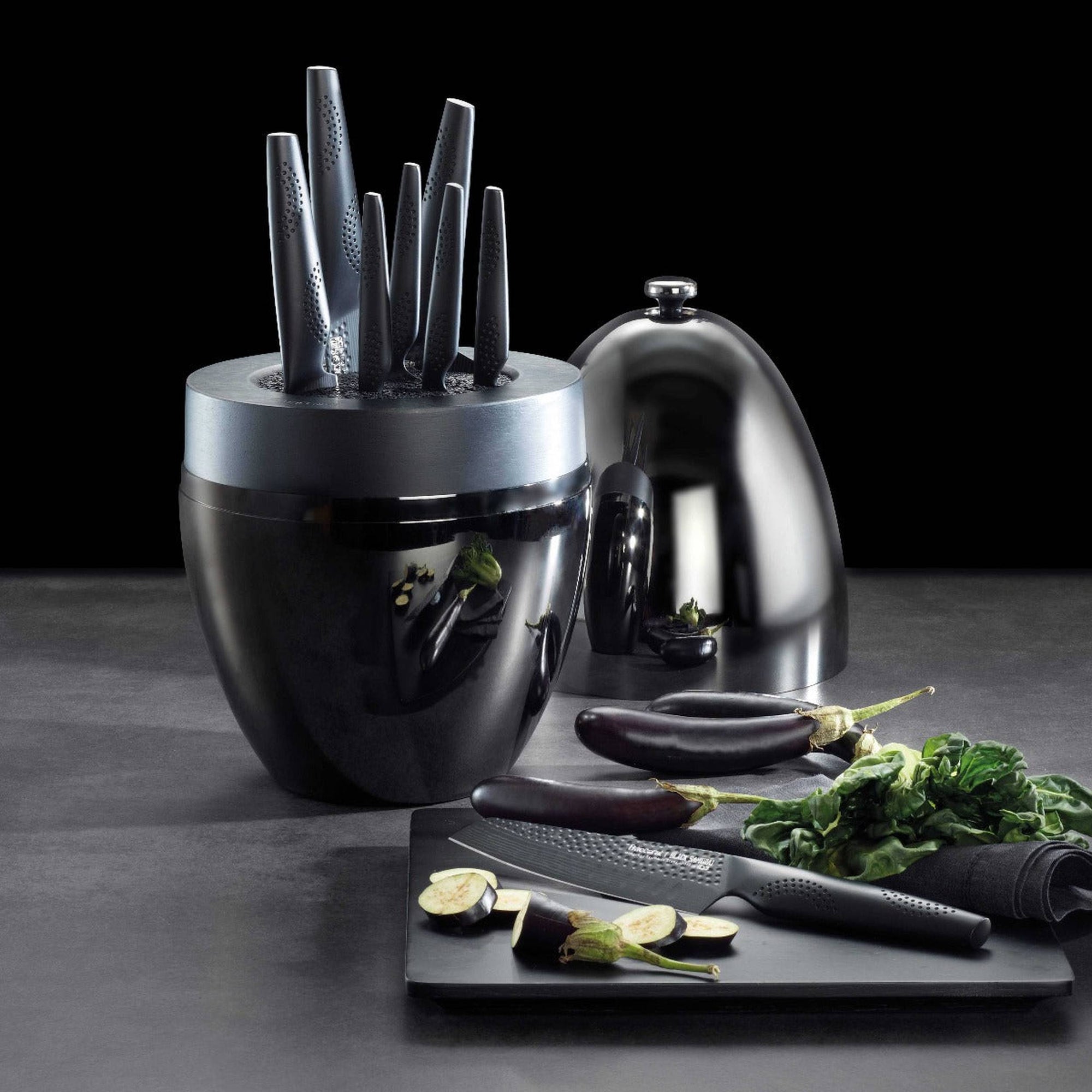 Cuisine::pro® iD3® BLACK SAMURAI THE EGG 9-Piece Knife Block