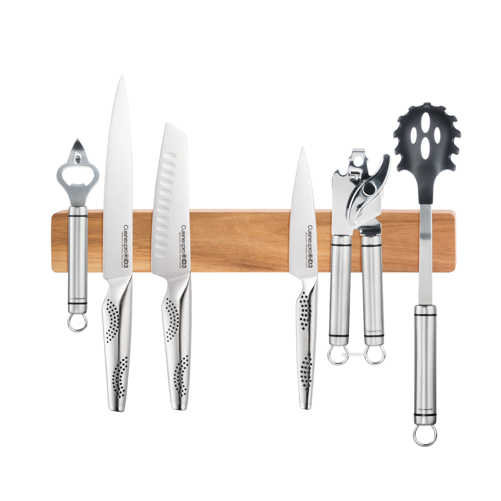Cuisine::pro® iD3® Magnetic Acacia Wood Wall-Mounted Knife Holder