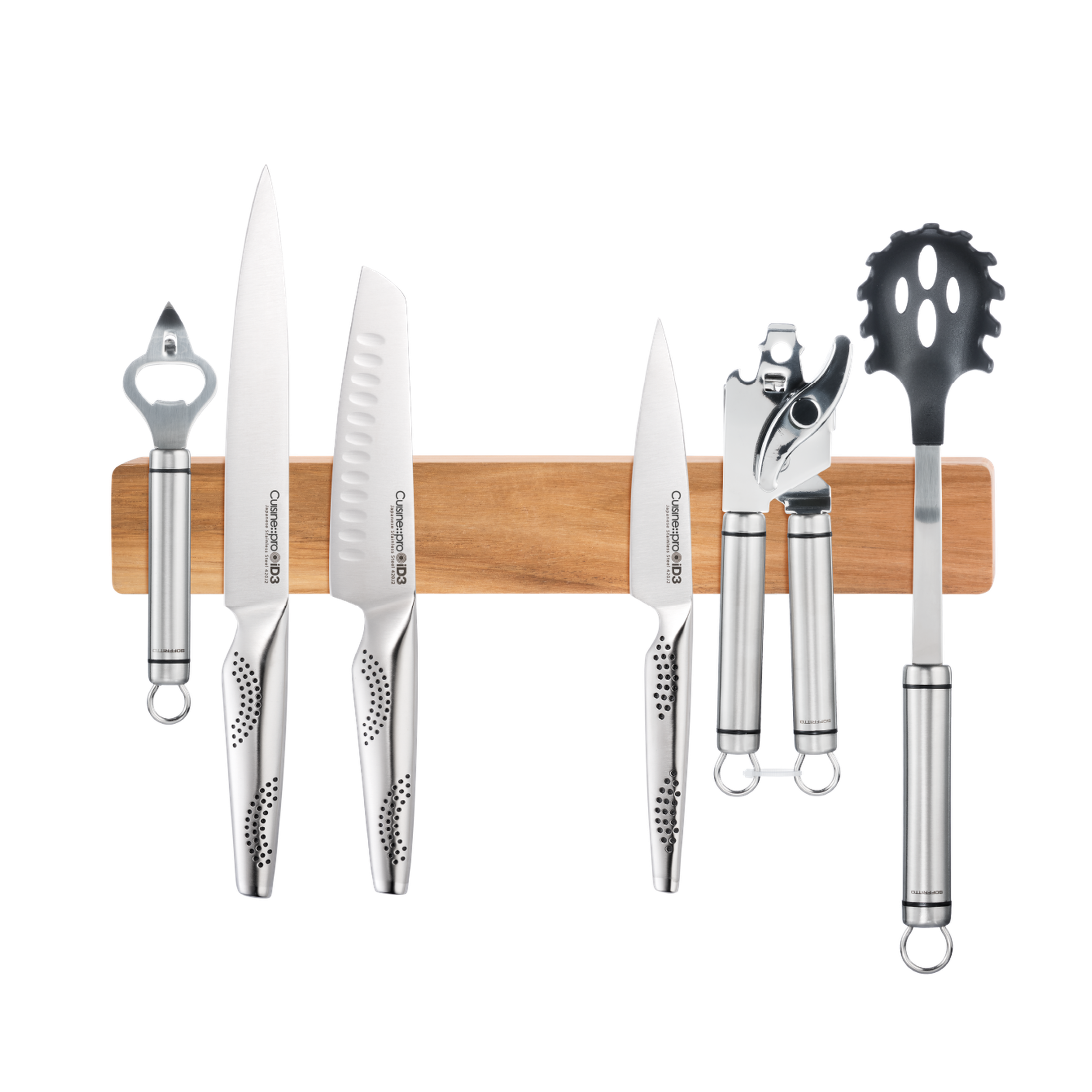 Cuisine::pro® iD3® Magnetic Acacia Wood Wall-Mounted Knife Holder