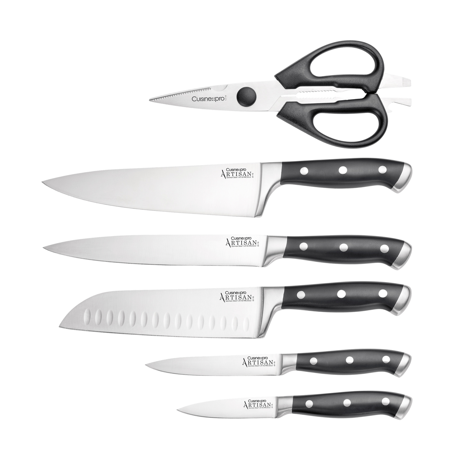 Cuisine::pro® Artisan™ 7 Piece Knife Block Set – THE CUSTOM CHEF TM
