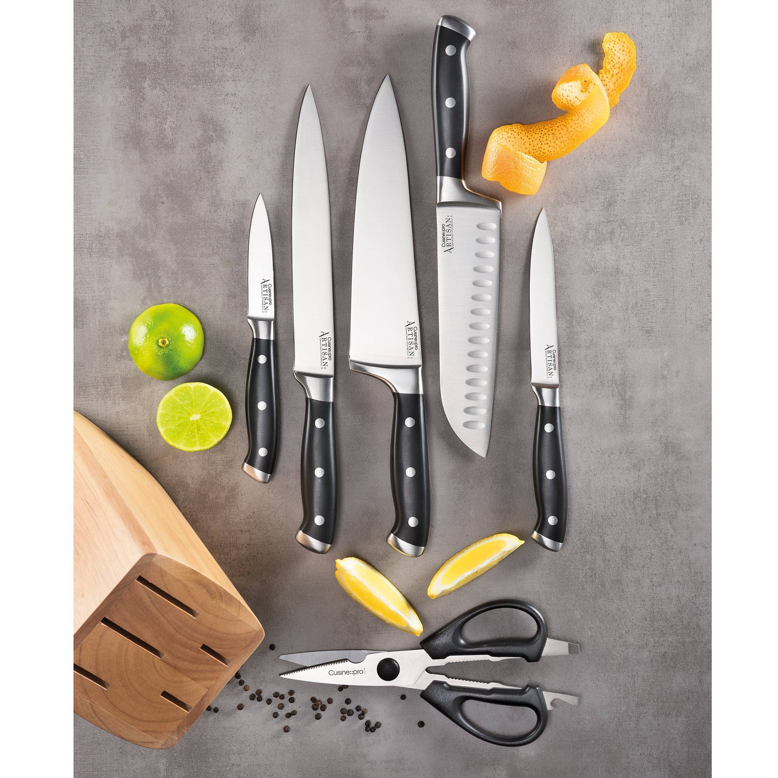 Cuisine::pro® Artisan™ 7 Piece Knife Block Set – THE CUSTOM CHEF TM