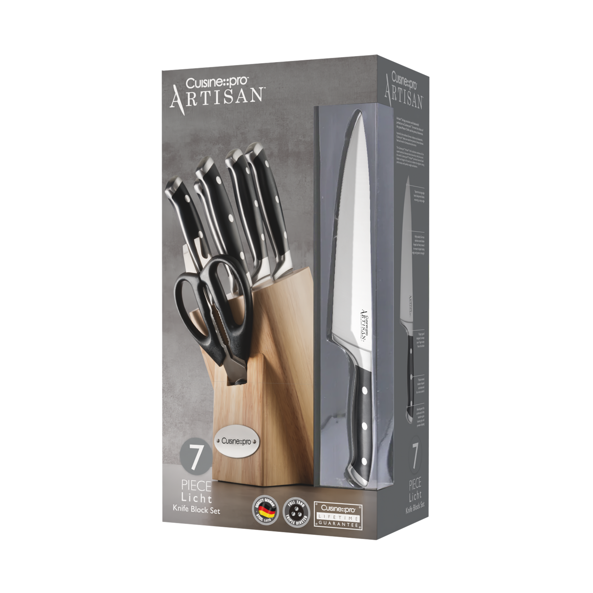 Cuisine::pro® ARTISAN Licht 7-Piece Knife Block