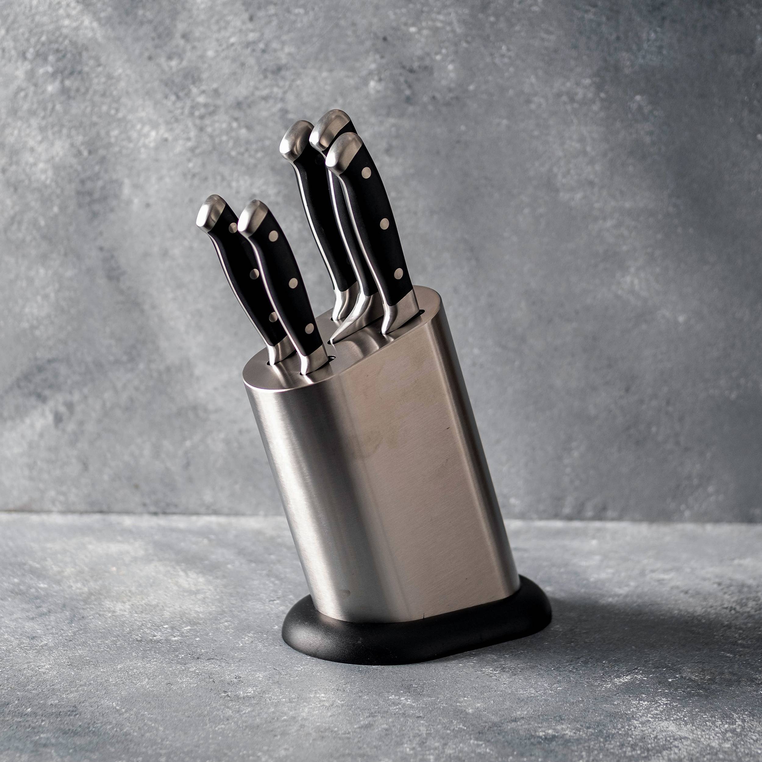 UNION ELMES スチール取手L600 ブラック Cuisine::pro® ARTISAN™ Stahl6 Piece Knife Block Set – THE CUSTOM
