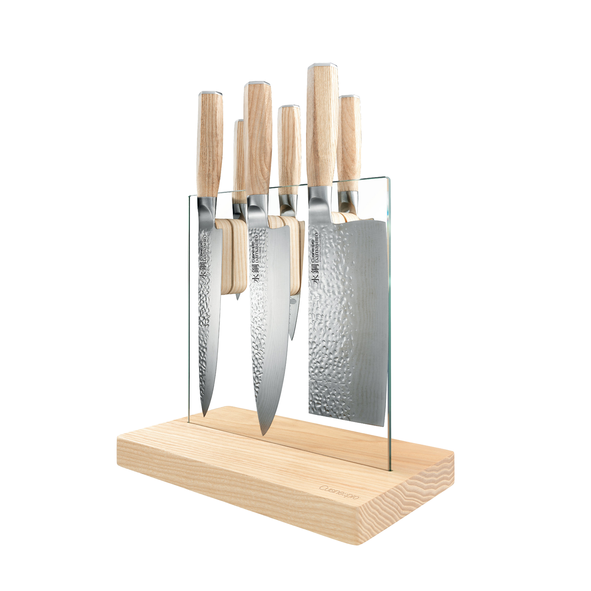Cuisine::pro® Damashiro EMPEROR® Hikari 7-Piece Ash Knife Block