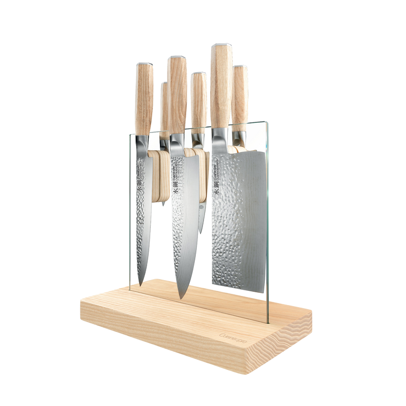 Cuisine::pro® Damashiro EMPEROR® Hikari 7-Piece Ash Knife Block