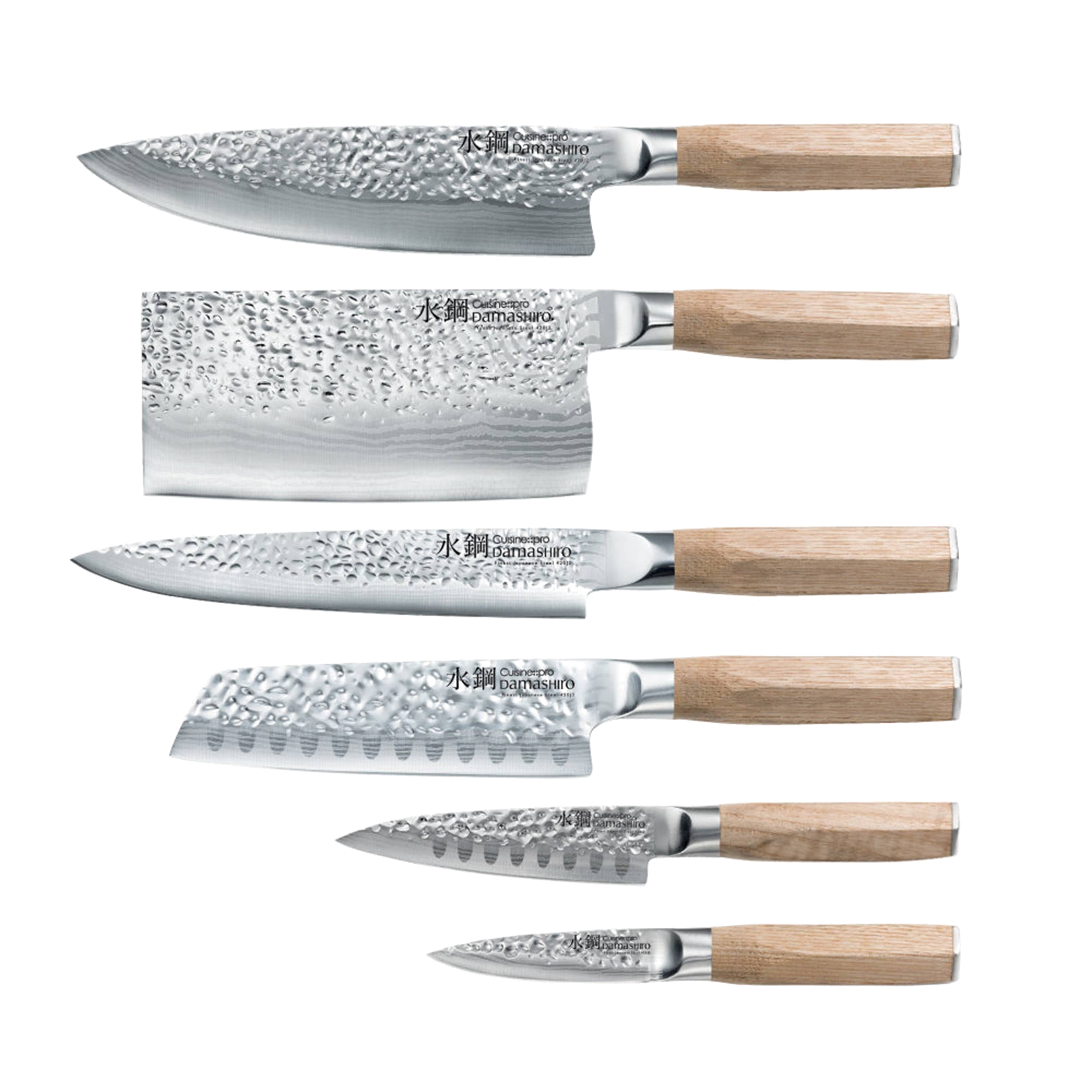 Cuisine::pro® Damashiro EMPEROR® Hikari 7-Piece Ash Knife Block - hover