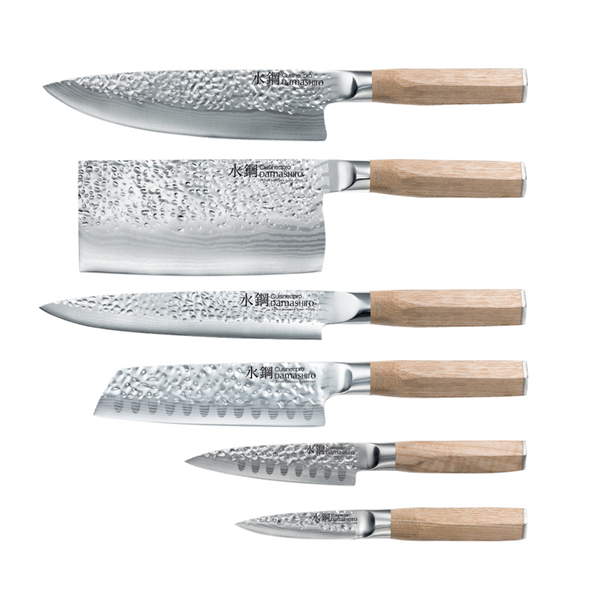 Cuisine::pro® Damashiro EMPEROR® Hikari 7-Piece Ash Knife Block - hover