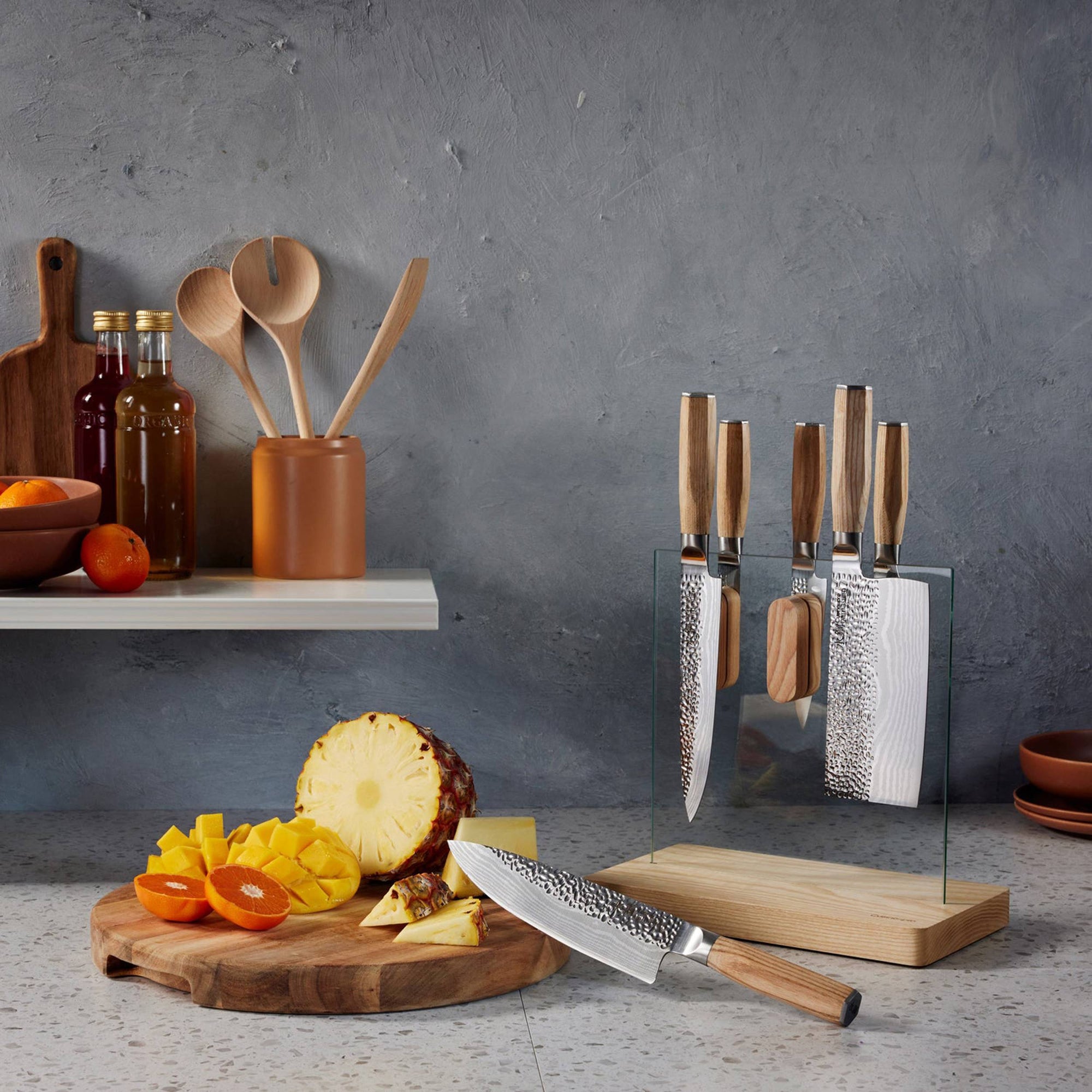 Cuisine::pro® Damashiro EMPEROR® Hikari 7-Piece Ash Knife Block