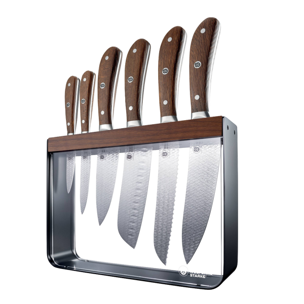 Cuisine::pro® WOLFGANG STARKE 7-Piece Oak Harz Knife Block