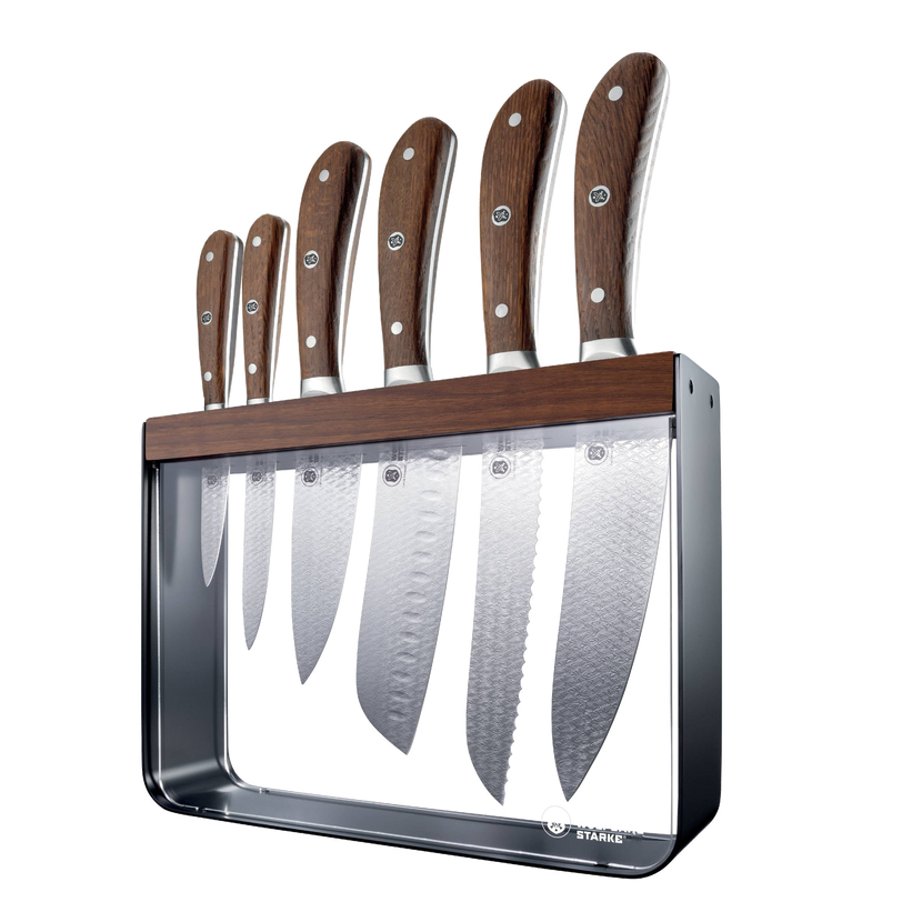 Cuisine::pro® WOLFGANG STARKE 7-Piece Oak Harz Knife Block