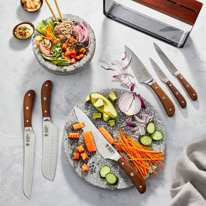 Cuisine::pro® WOLFGANG STARKE 7-Piece Oak Harz Knife Block