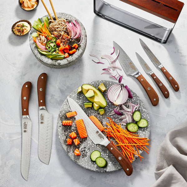 Cuisine::pro® WOLFGANG STARKE 7-Piece Oak Harz Knife Block