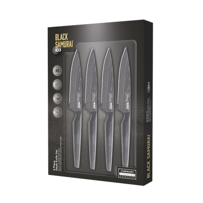 Cuisine::pro® iD3® BLACK SAMURAI 4-Piece Steak Knife Set